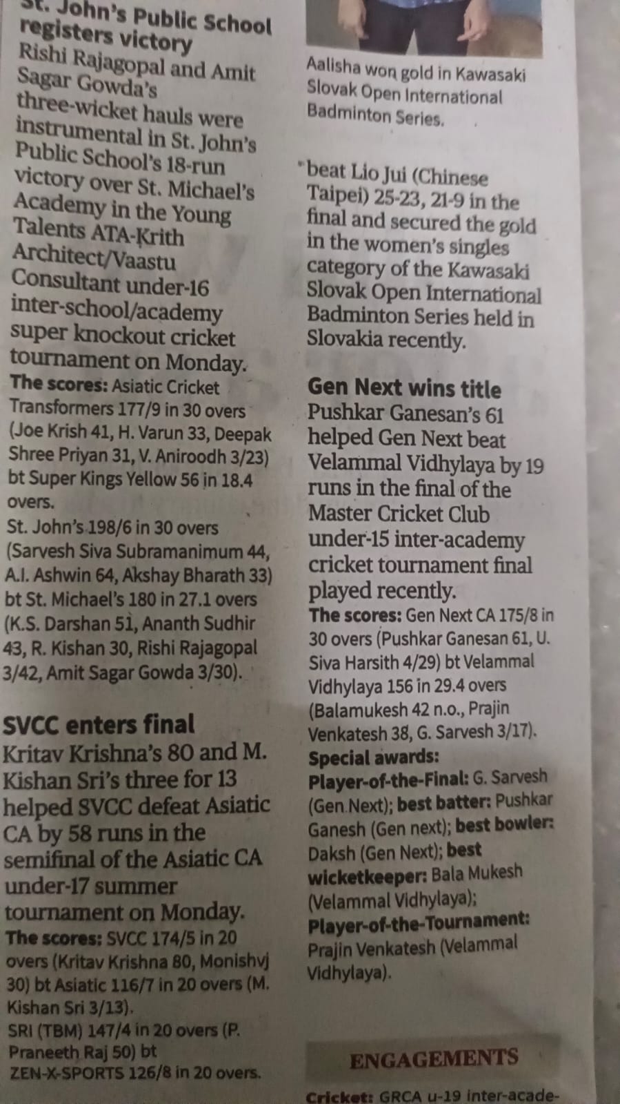 BN Cricket Academy Chennai - Practice Session