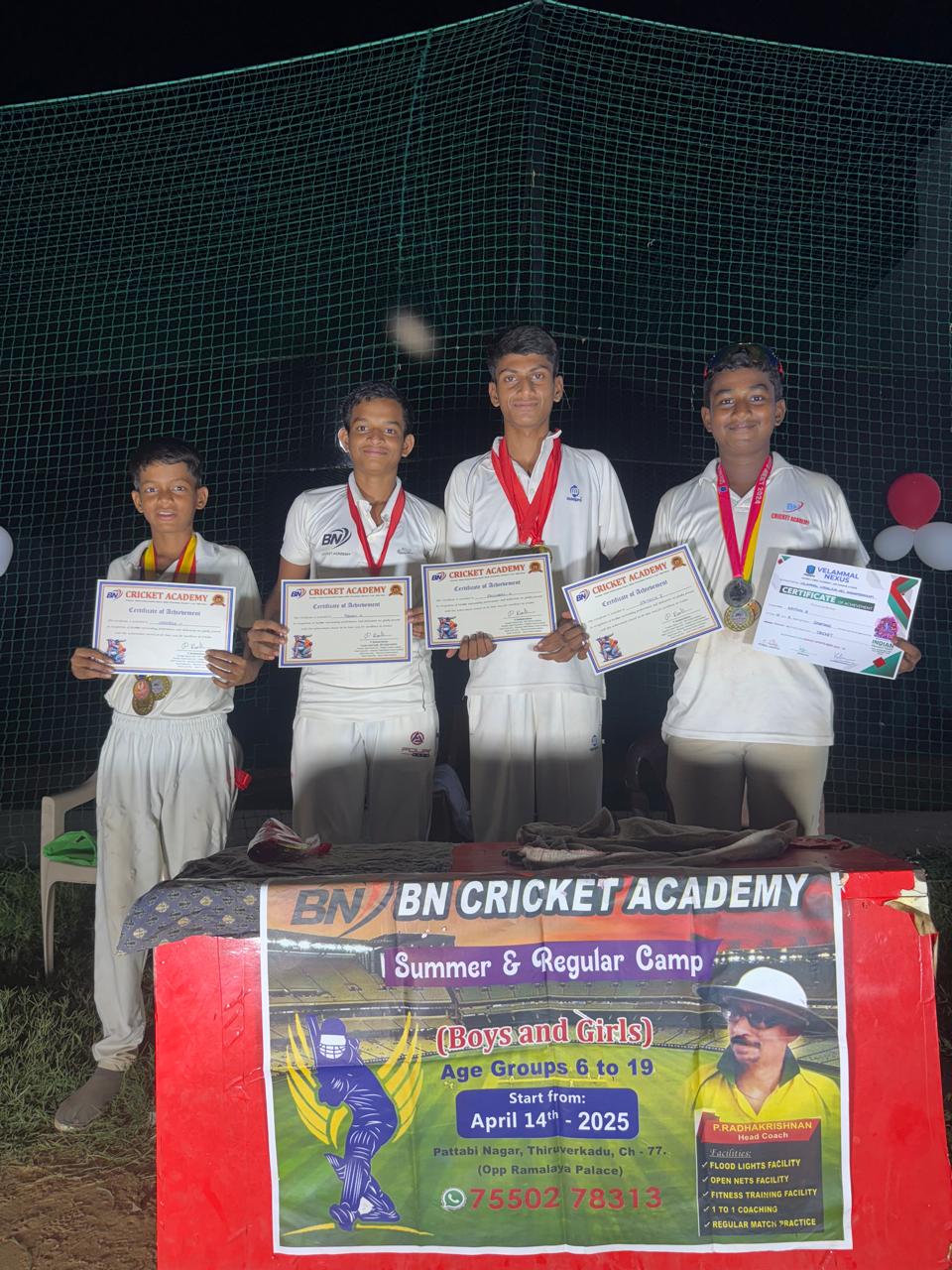 BN Cricket Academy Chennai - Practice Session