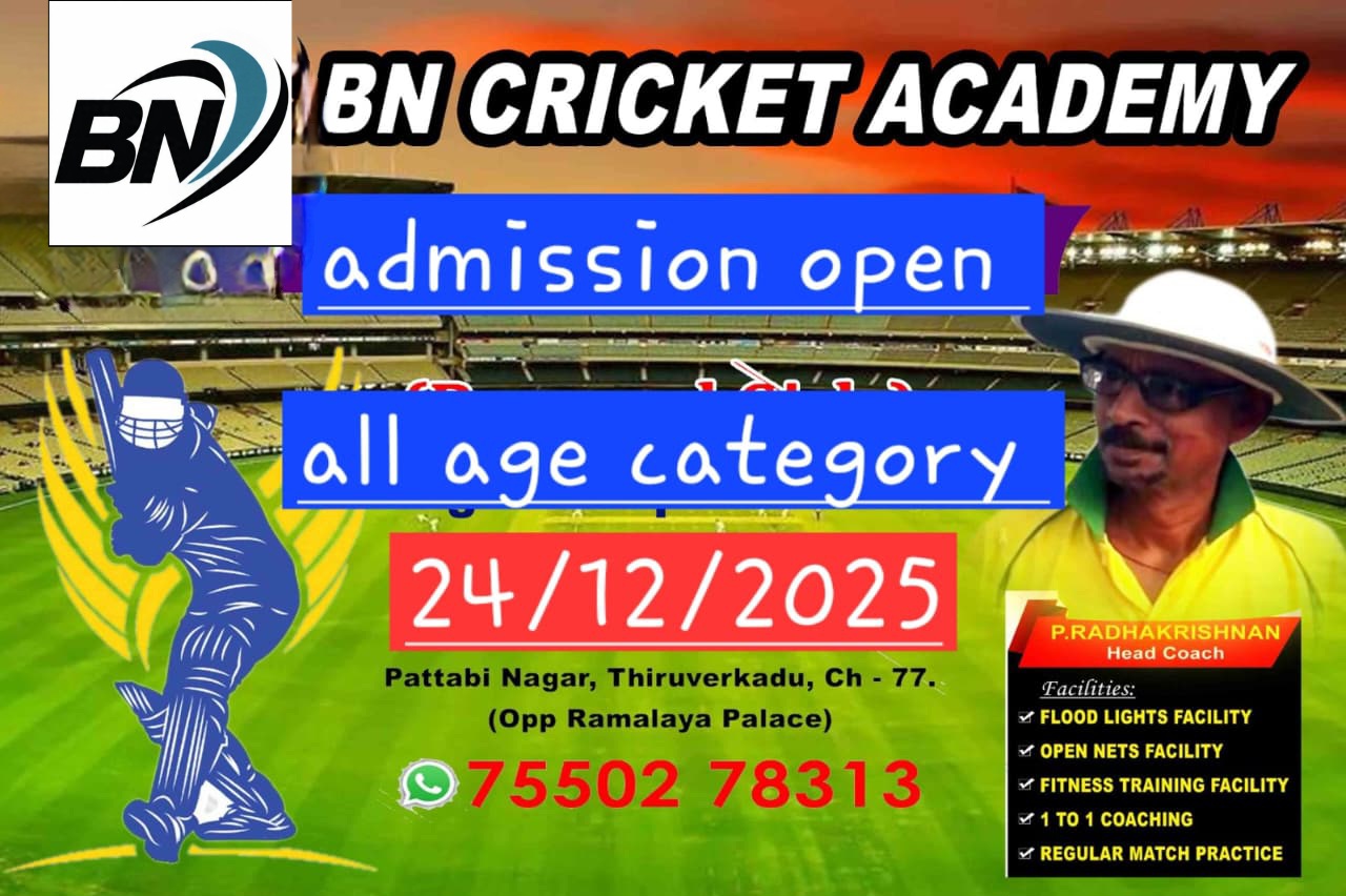 BN Cricket Academy Chennai - Practice Session