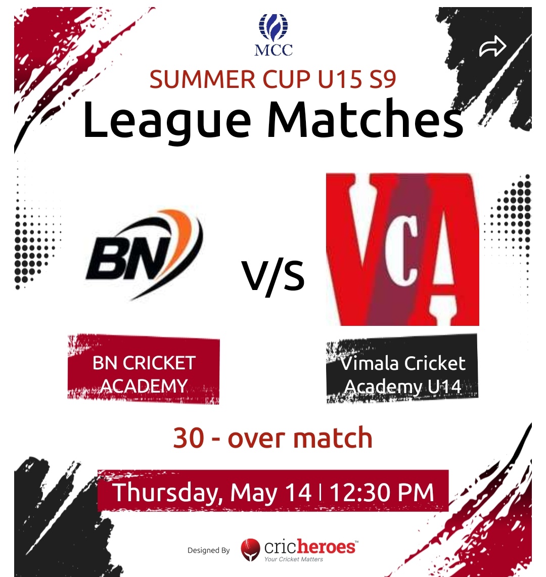 BN Cricket Academy Chennai - Practice Session